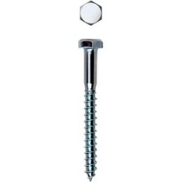 Celo Vis à Bois à Tête Hexagonale Din/ref 571 6x50 Mm 250 Unités Silver One Size