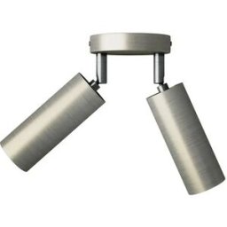 Creative Cables Lampe à 2 Ampoules Avec Abat-jour Tub-e14 Et Rosace Ronde Satin Titanium One Size