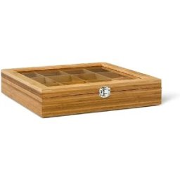 Bredemeijer Boîte à Thé 12 Compartments With Window Bamboo Natural Brown One Size