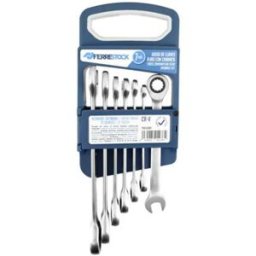 Ferrestock Jeu De Clés Mixtes à Cliquet Fskllg007 7 Unités Silver One Size