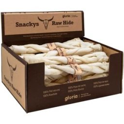Gloria Snackys Friandise à Mâcher En Peau De Bœuf Crue à Deux Bâtonnets Pour Chien 1.8x25cm 20 Unités One Size