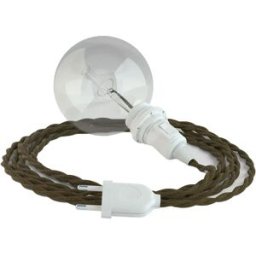 Creative Cables Lampe Suspendue Pour Abat-jour Tc13 3 M Brown / White EU Plug