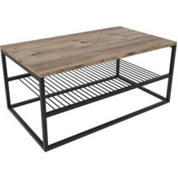 Wellhome Table Basse 95x43x55 Cm Pine / Black One Size