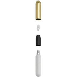 Creative Cables Suspension Luminaire P-light Rose-one 3 Falls With Light Bulb Brass One Size