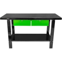 Jbm Table De Travail Avec 2 Tiroirs Black / Green One Size