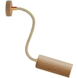 Creative Cables Lampe Fermaluce Flex 30 Avec Rosace Mini En Bois Et Spot Avec Abat-jour Tub-e14 Neutral One Size