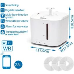 Nobleza Fontaine Smart Pet Water White 17.9 x 17.9 x 18.7 cm
