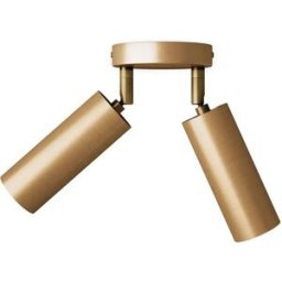 Creative Cables Lampe à 2 Ampoules Avec Abat-jour Tub-e14 Et Rosace Ronde Avec Bulb Satin Brass One Size