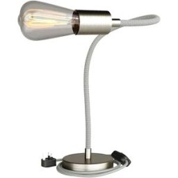 Creative Cables Lampe De Table Articulée Flex à Lumière Diffuse Avec Bulb Satin Titanium EU Plug