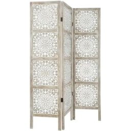 Atmosphera Écran En Bois White One Size