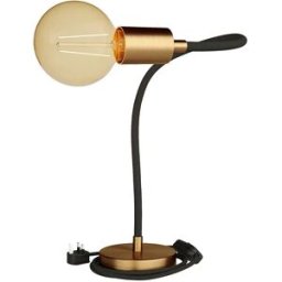 Creative Cables Lampe De Table Articulée Flex Table à Lumière Diffuse Avec Bulb Satin Brass UK Plug