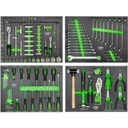 Jbm Ensemble De 4 Modules En Carbone Eva Pour Chariot à Outils Black / Green One Size