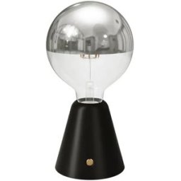 Creative Cables Lampe Portable Rechargeable Cabless01 Avec Ampoule Globe Demi-sphère Argent Black One Size