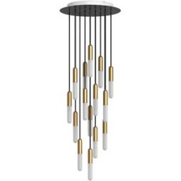 Creative Cables Suspension Luminaire P-light Rose-one 15 Falls With Light Bulb Brass One Size