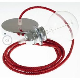 Creative Cables Lampe Suspendue Pendel Pour Abat-jour Rt94 3d 50 Cm Red Devil / Chrome Plated One Size