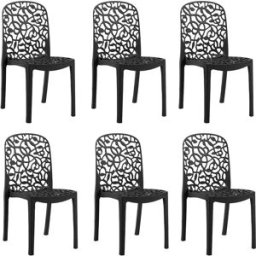 Shaf Chaise De Jardin Sb040 6 Unités Anthracite One Size