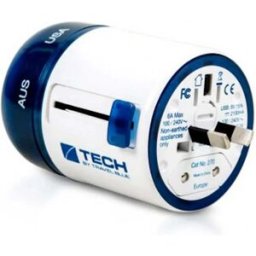Travel Blue Adaptateur Twist & Slide+2 Usb Plug