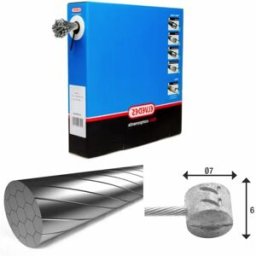 Elvedes Câble De Frein 1x19 Stainless T-nipple 7×6 100 Unités