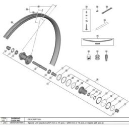 Shimano Kit De Rayons Et Mamelons 299 Mm Wh-m9220-tl-r12-b-29 Ewhspokey000c 28 Unités