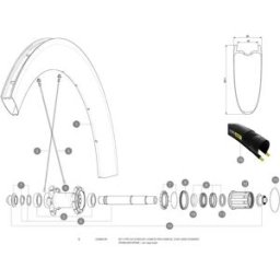 Mavic Rayons Comete Pro Carbon Sl Ust Front 2 Units/rear Left 2 Unités
