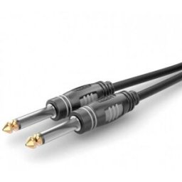 Sommer Cable HBA-6M-0150 Jack audio Câble de raccordement [1x Jack mâle 6,3 mm (mono) - 1x Jack mâle 6,3 mm (mono)] 1.50 m noir