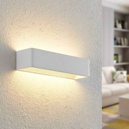 Applique murale LED Karam Arcchio, dimmable, blanc, Salon / Salle à manger, Aluminium, Moderne, Applique Murale LED