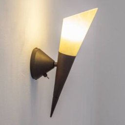 Applique murale Lindby Alva, couleur rouille, verre, hauteur 34 cm, E14 Alva Lindby, dimmable, marron, Couloir, Métal, Moderne, Applique