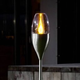 Lampe solaire LED Lindby Jari, hauteur 122 cm, acier inoxydable, transparent JARI, gris, Inox, Moderne, Lampe Solaire