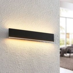Applique murale LED Ignazia Lindby, dimmable, noir, Salon / Salle à manger, Métal, Moderne, Applique Murale LED
