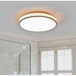 Plafonnier Lyss Lindby, blanc, Salle de bain, Verre, Moderne, Plafonnier Salle De Bain