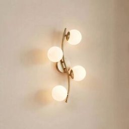 Applique murale Josiana Lindby, dimmable, doré, Salon / Salle à manger, Verre, Moderne, Applique Murale