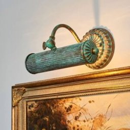 Lindby applique pour tableau Beno, 25 cm, métal, E14 tension verte Beno Lindby, dimmable, bronze, Salon / Salle à manger, Métal, Antique, Applique Murale