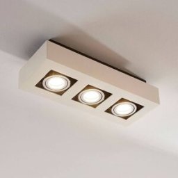 Arcchio spot Vince, 36 cm, à 3 lampes, blanc/chrome, GU10 VINCE Arcchio, dimmable, blanc, Couloir, Aluminium, Moderne, Spot