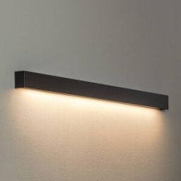Euluna Applique murale LED Straight L Nowodvorski Lighting, noir, Salon / Salle à manger, Métal, Moderne, Applique Murale LED