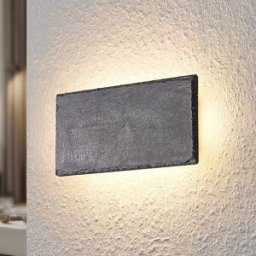 Applique murale LED Peetu Lindby, dimmable, gris, Salon / Salle à manger, Pierre, Moderne, Applique Murale LED