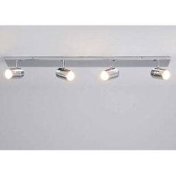 Plafonnier DEJAN Lindby, dimmable, argenté, Salle de bain, Métal, Moderne, Plafonnier Salle De Bain