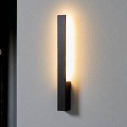 Applique murale LED Ivano Arcchio, noir, Couloir, Aluminium, Moderne, Applique Murale LED