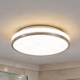 Plafonnier Lyss Lindby, blanc, Salle de bain, Verre, Moderne, Plafonnier Salle De Bain