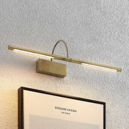 Lucande Fehmke applique pour tableau LED, laiton, bronze, Salon / Salle à manger, Aluminium, Antique, Applique Murale