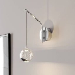 Applique murale LED Hayley Lucande, transparent, Salon / Salle à manger, Verre, Moderne, Applique Murale LED