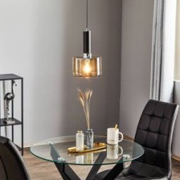 Luminaire suspension en verre Viva Jupiter, dimmable, transparent, Salon / Salle à manger, Verre, Moderne, Suspension en verre