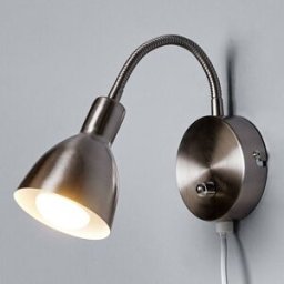 Applique murale AMREI Lindby, dimmable, gris, Salon / Salle à manger, Métal, Moderne, Applique Murale