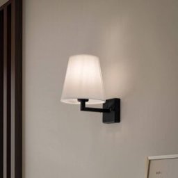 Applique murale Profil 4659 Opviq, dimmable, noir, Salon / Salle à manger, Métal, Applique Murale Tissu