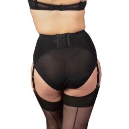 Exotique - Porte-jarretelles Noir Strech et Satin - What Katie Did