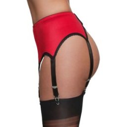 Jambissima Select Barbara - Porte Jarretelles Grande Taille Rouge