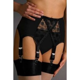 Jambissima Select Porte Jarretelles 6 attaches en Dentelle croisée motif floral