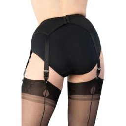Jambissima Select Porte Jarretelles 6 attaches Rouge et Noir au style Rétro