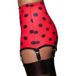 Jambissima Select Lady Bird - Porte-jarretelles Grande Taille Vintage Rouge