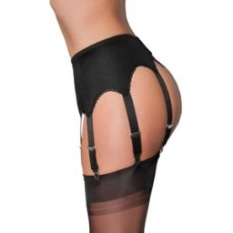 Jambissima Select Candice - Porte-jarretelles Sexy Noir à 8 attaches