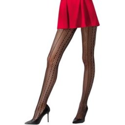 TI 043 - Collant Femme Résille Noire - Passion